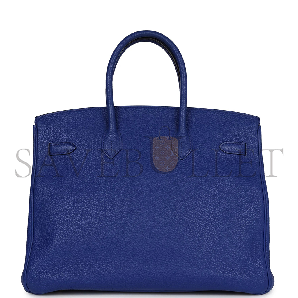 H**mes birkin 35 bleu electric togo gold hardware (35*28*6cm)
